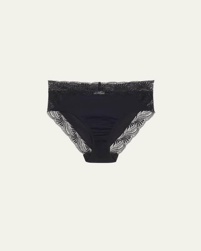 Cotton Delight Lace-Trim High-Cut Briefs